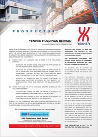 Yenher holdings berhad share price